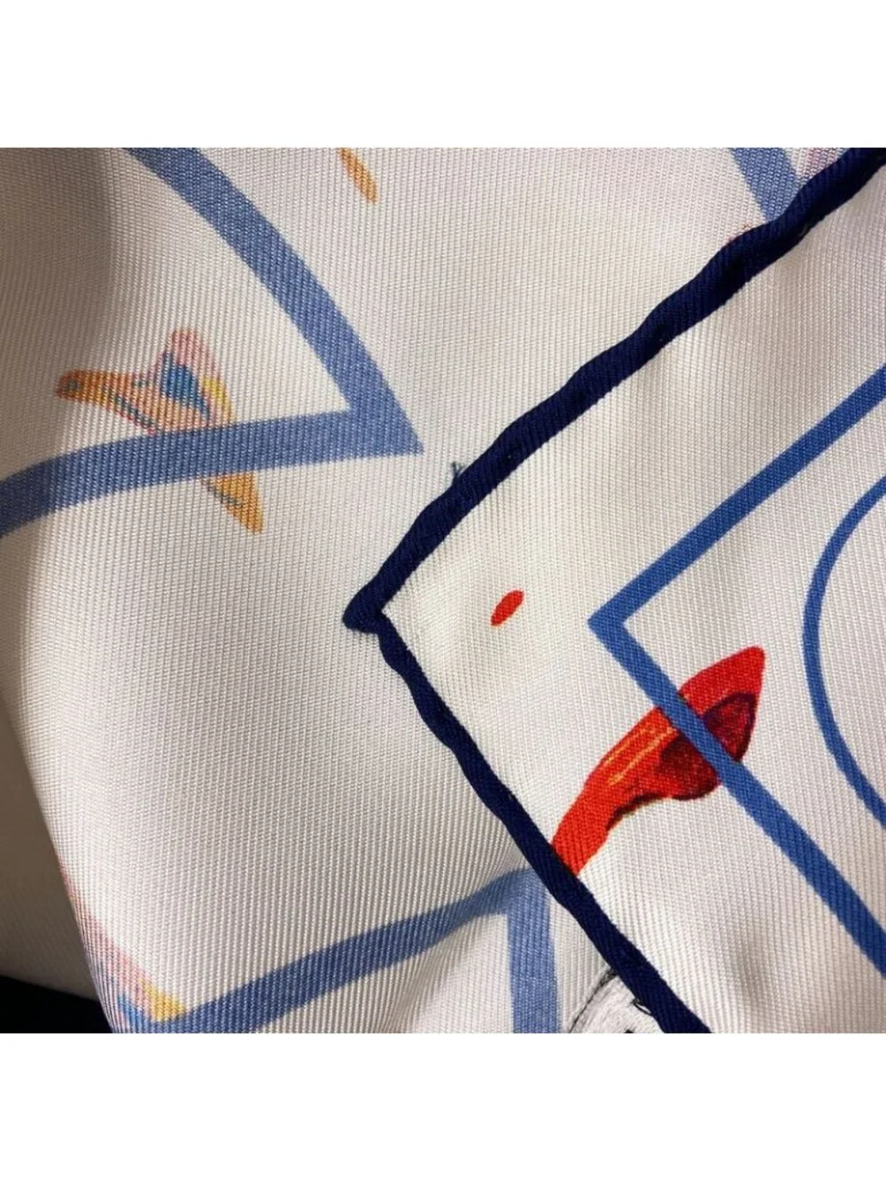 Chanel CC Logo Human Motif Scarf Silk - Picture 8 of 11